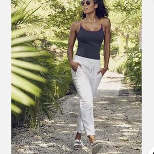 Athleta Cabo Calla Lily Linen Jogger Pants